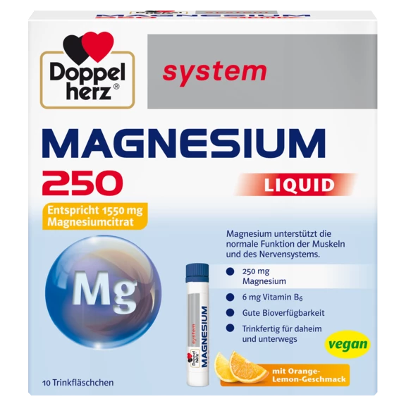 Допелхерц систем Магнезий 250 LIQUID Изглед отпред