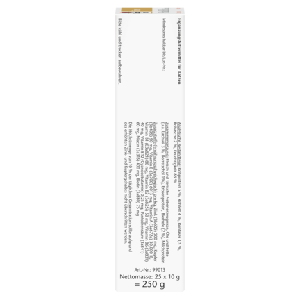 Illustration of the product packaging Допелхерц за котки и кучета Комплекс за кожа и козина за котки side view left