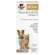 Допелхерц за котки и кучета Омега-3 масло за кожа и козина за котки и кучета Изглед отпред